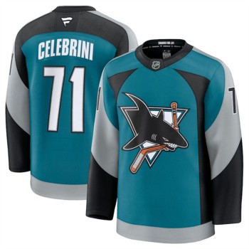 Youth San Jose Sharks #71 Macklin Celebrini Teal 2025 Alternate Stitched Hockey Jersey