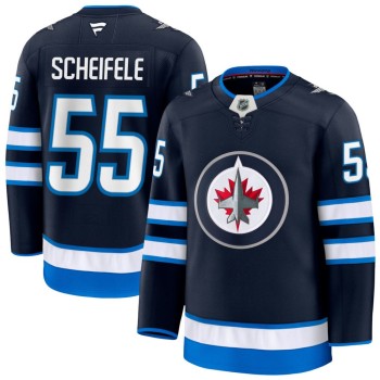 Men's Winnipeg Jets #55 Mark Scheifele Navy Home Premium Jersey Men's Winnipeg Jets #55 Mark Scheifele Navy Home Premium Jersey