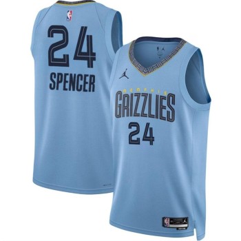 Men's Memphis Grizzlies #24 Cam Spencer Blue 2024 Draft Statement Edition Stitched Jersey Men's Memphis Grizzlies #24 Cam Spencer Blue 2024 Draft Statement Edition Stitched Jersey