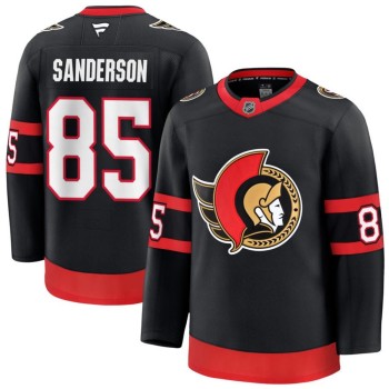 Youth Ottawa Senators #85 Jake Sanderson Black Home Player Jersey