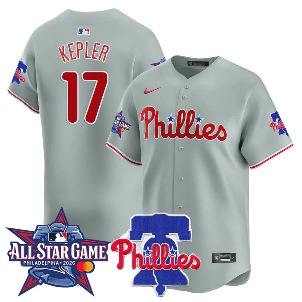 Youth Philadelphia Phillies #17 Max Kepler Gray 2026 MLB All-Star Jersey Youth Philadelphia Phillies #17 Max Kepler Gray 2026 MLB All-Star Jersey