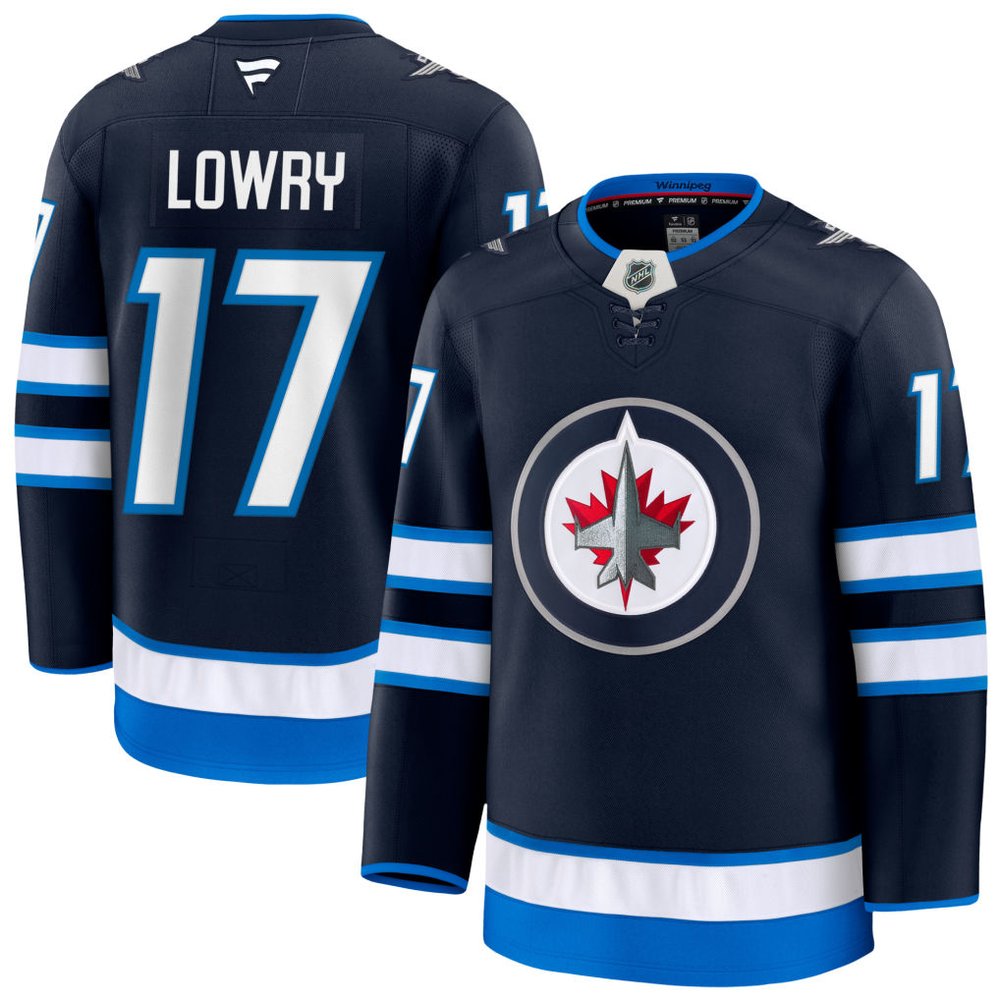 Youth Winnipeg Jets #17 Adam Lowry Navy Home Jersey Youth Winnipeg Jets #17 Adam Lowry Navy Home Jersey