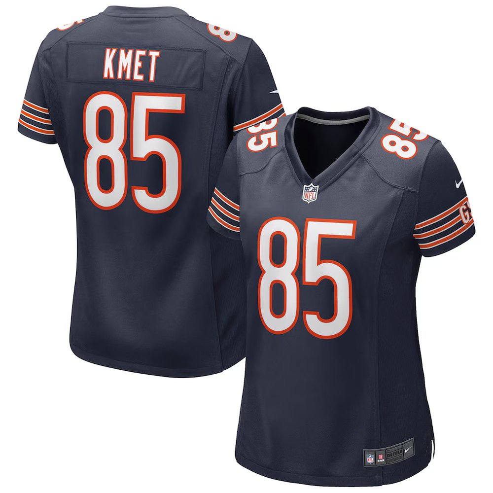 Women's Chicago Bears #85 Cole Kmet Navy Game Jersey Women's Chicago Bears #85 Cole Kmet Navy Game Jersey