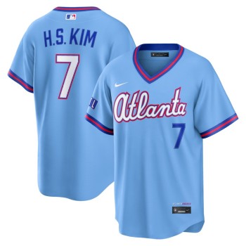 Youth Atlanta Braves #7 Ha-Seong Kim Nike Powder Blue 2026 City Connect Stadium Jersey Youth Atlanta Braves #7 Ha-Seong Kim Nike Powder Blue 2026 City Connect Stadium Jersey