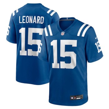 Men's Indianapolis Colts #15 Riley Leonard Royal Team Game Jersey Men's Indianapolis Colts #15 Riley Leonard Royal Team Game Jersey