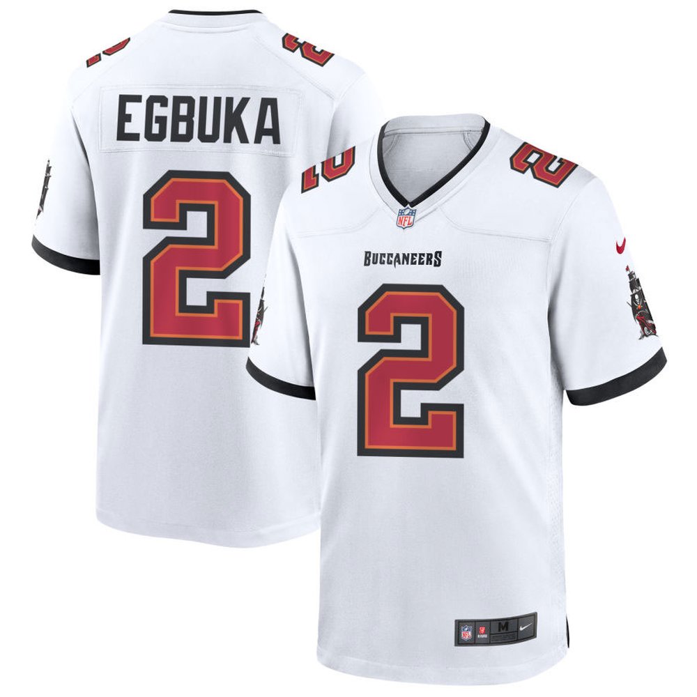 Men's '76 Tampa Bay Buccaneers #2 Emeka Egbuka White Player Game Jersey Men's '76 Tampa Bay Buccaneers #2 Emeka Egbuka White Player Game Jersey