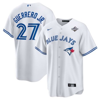 Men's Toronto Blue Jays #27 Vladimir Guerrero Jr. White 2025 World Series Limited Jersey Men's Toronto Blue Jays #27 Vladimir Guerrero Jr. White 2025 World Series Limited Jersey