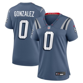 Women's New England Patriots #0 Christian Gonzalez Blue Rivalries Collection Game Jersey Women's New England Patriots #0 Christian Gonzalez Blue Rivalries Collection Game Jersey