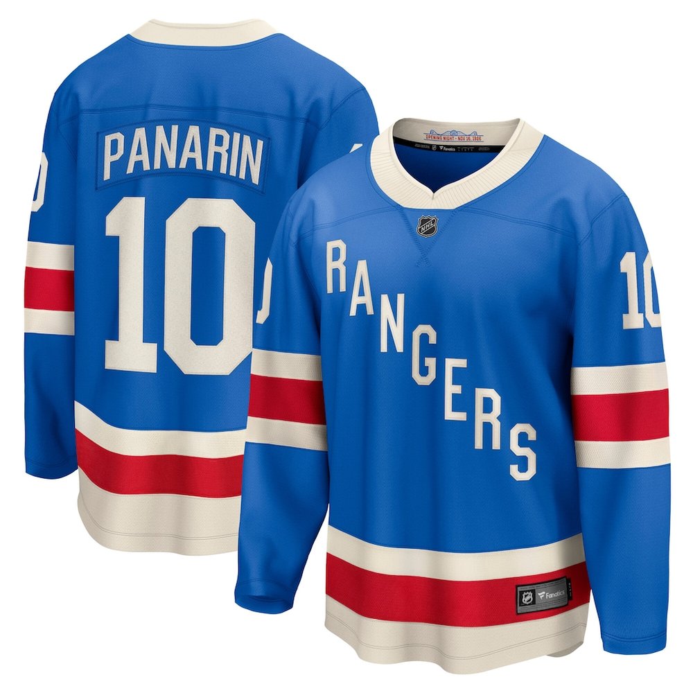 Men's New York Rangers #10 Artemi Panarin Blue Centennial Jersey