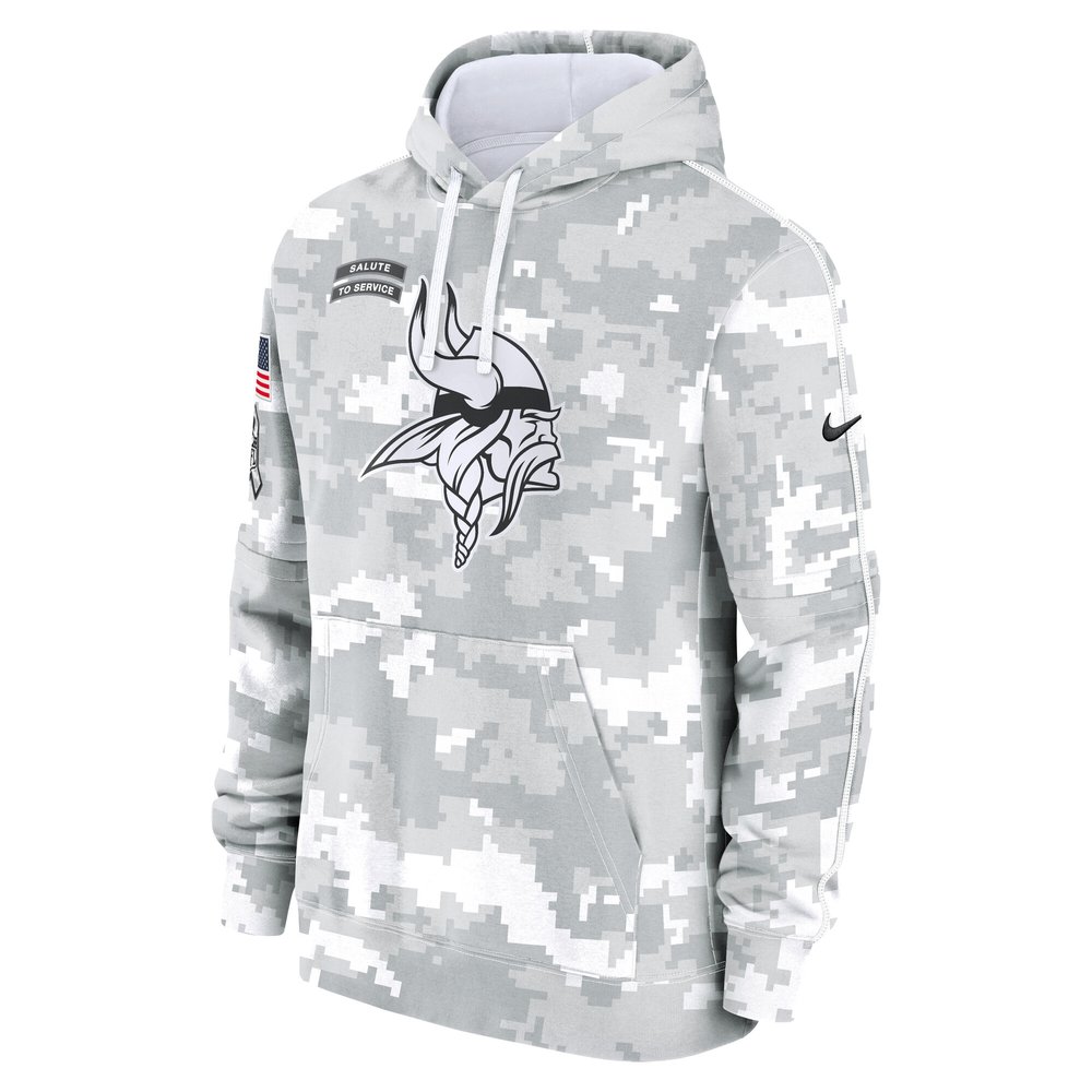 Men's Minnesota Vikings Arctic Camo 2024 Salute to Service Club Fleece Pullover Hoodie Men's Minnesota Vikings Arctic Camo 2024 Salute to Service Club Fleece Pullover Hoodie
