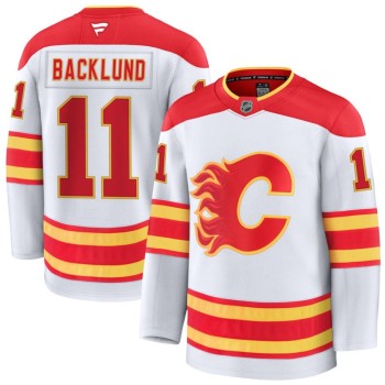 Youth Calgary Flames #11 Mikael Backlund White Away Jersey Youth Calgary Flames #11 Mikael Backlund White Away Jersey