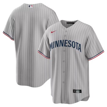 Men's Minnesota Twins Gray Road Replica Team Jersey Men's Minnesota Twins Gray Road Replica Team Jersey