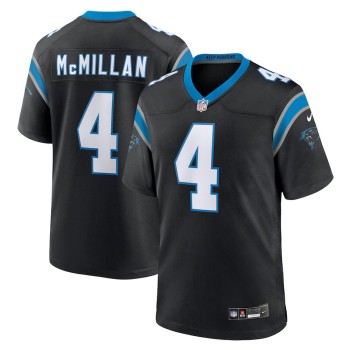 Men's Carolina Panthers #4 Tetairoa McMillan Nike Black 2025 NFL Draft First Round Pick Game Jersey