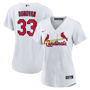 Women's St. Louis Cardinals #33 Brendan Donovan White Home Replica Jersey Women's St. Louis Cardinals #33 Brendan Donovan White Home Replica Jersey