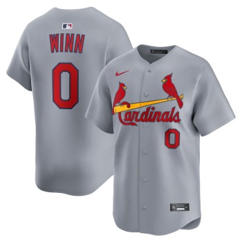 Men's St. Louis Cardinals #0 Masyn Winn Gray Home Limited Jersey Men's St. Louis Cardinals #0 Masyn Winn Gray Home Limited Jersey