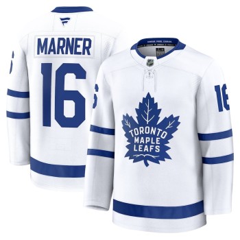 Men's Toronto Maple Leafs #16 Mitch Marner White Away Premium Player Jersey