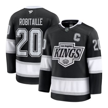 Men's Los Angeles Kings #20 Luc Robitaille Black Home Premium Jersey Men's Los Angeles Kings #20 Luc Robitaille Black Home Premium Jersey