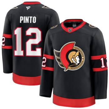 Youth Ottawa Senators #12 Shane Pinto Black Home Player Jersey