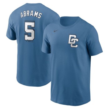 Men's Washington Nationals #5 CJ Abrams Nike Blue 2025 City Connect Fuse Name & Number 2.0 T-Shirt Men's Washington Nationals #5 CJ Abrams Nike Blue 2025 City Connect Fuse Name & Number 2.0 T-Shirt
