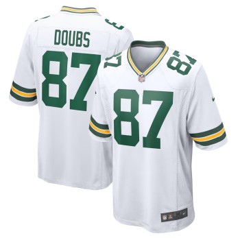 Men's Green Bay Packers #87 Romeo Doubs White Game Player Jersey Men's Green Bay Packers #87 Romeo Doubs White Game Player Jersey