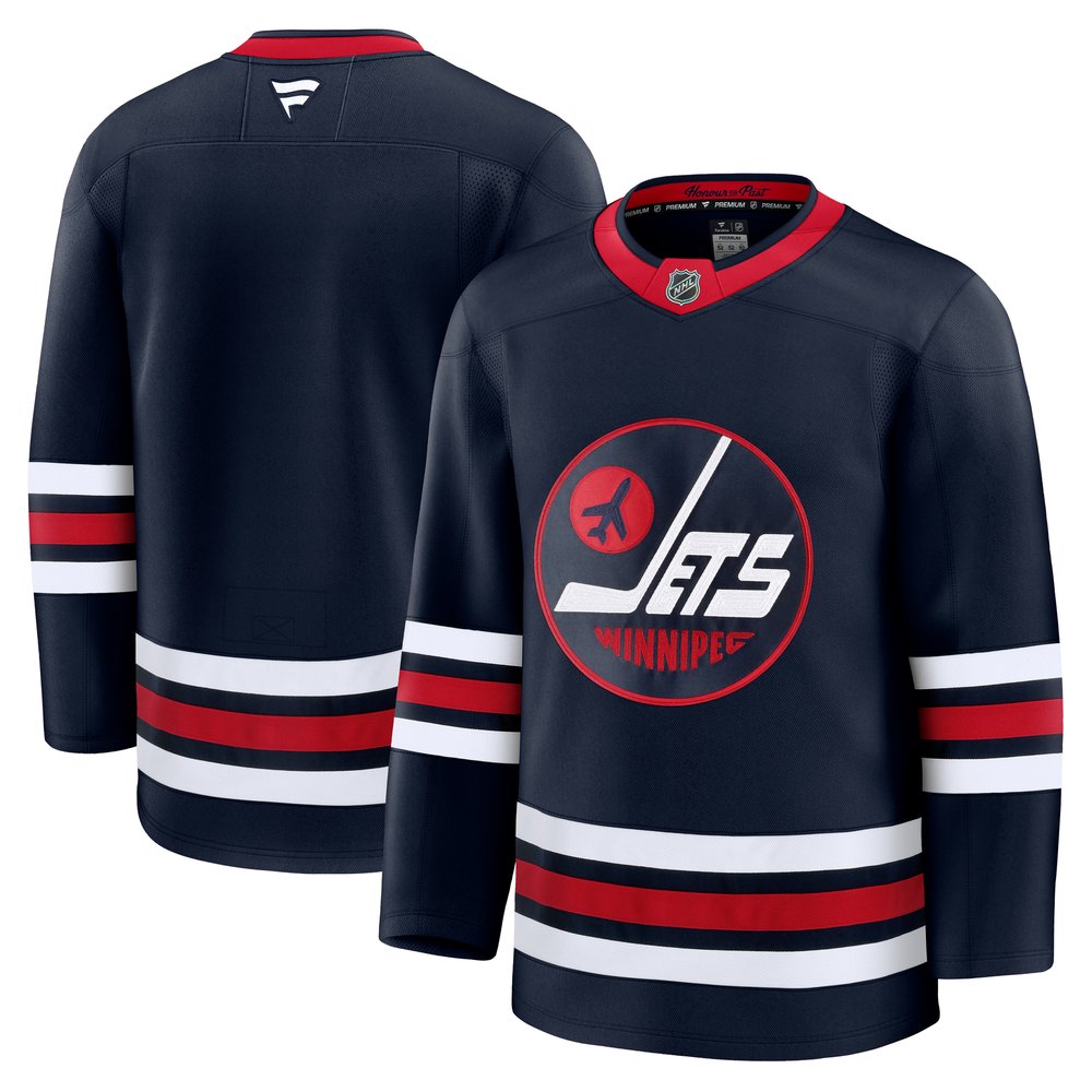 Men's Winnipeg Jets Navy Alternate Premium Jersey Men's Winnipeg Jets Navy Alternate Premium Jersey