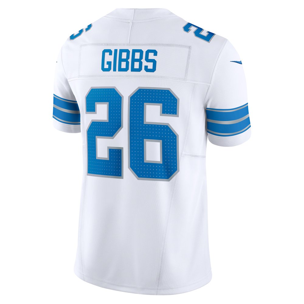 Men's Detroit Lions #26 Jahmyr Gibbs White Vapor F.U.S.E. Limited Jersey
