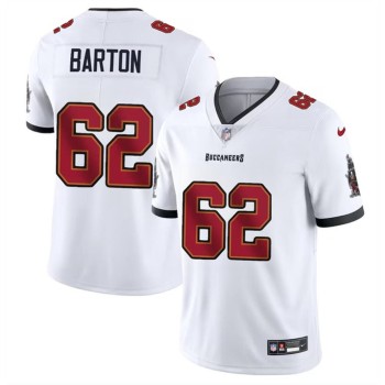 Men's Tampa Bay Buccaneers #62 Graham Barton White 2024 Draft Vapor Limited Stitched Jersey Men's Tampa Bay Buccaneers #62 Graham Barton White 2024 Draft Vapor Limited Stitched Jersey