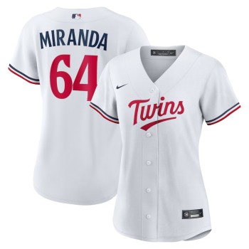 Women's Minnesota Twins #64 Jose Miranda White Home Replica Jersey Women's Minnesota Twins #64 Jose Miranda White Home Replica Jersey
