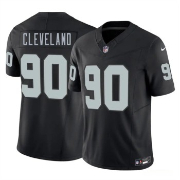 Men's Las Vegas Raiders #90 Brandon Cleveland Black 2026 NFL Draft Vapor F.U.S.E. Limited Jersey Men's Las Vegas Raiders #90 Brandon Cleveland Black 2026 NFL Draft Vapor F.U.S.E. Limited Jersey