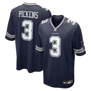 Men's Dallas Cowboys #3 George Pickens Nike Navy Game Jersey