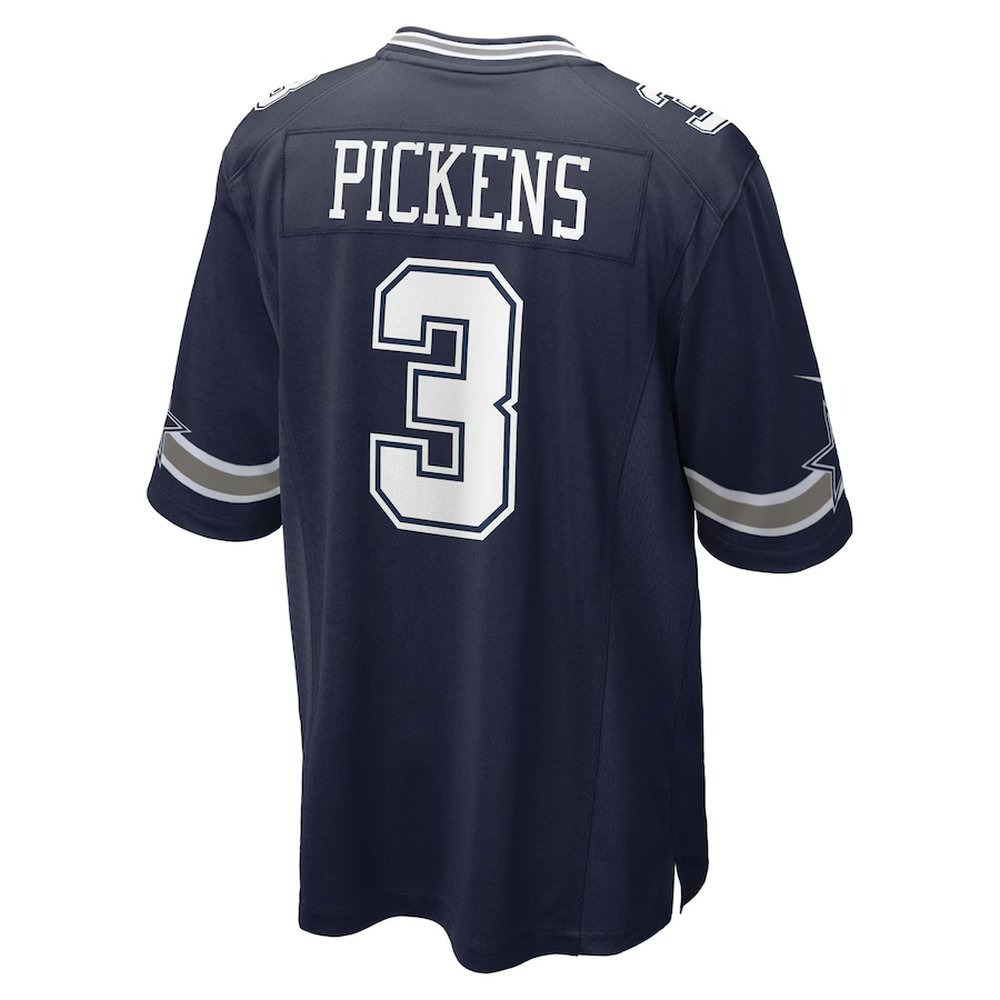 Men's Dallas Cowboys #3 George Pickens Nike Navy Game Jersey