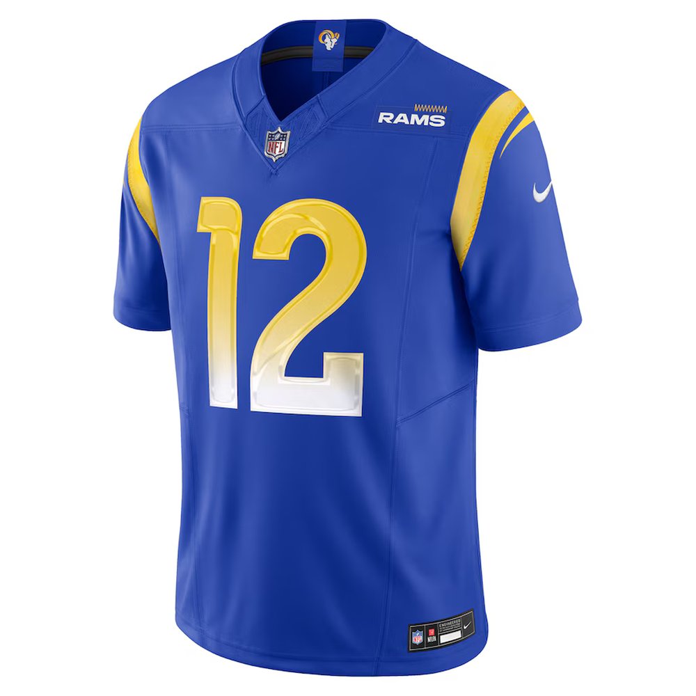 Youth Los Angeles Rams #12 Puka Nacua Nike Royal Vapor F.U.S.E. Limited Player Jersey Youth Los Angeles Rams #12 Puka Nacua Nike Royal Vapor F.U.S.E. Limited Player Jersey