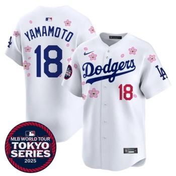 Youth Los Angeles Dodgers #18 Yoshinobu Yamamoto White Tokyo 2025 Cool Base Stitched Baseball Jersey Youth Los Angeles Dodgers #18 Yoshinobu Yamamoto White Tokyo 2025 Cool Base Stitched Baseball Jersey