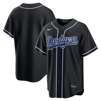 Men's Los Angeles Dodgers Fashion Replica Black Out Jersey Men's Los Angeles Dodgers Fashion Replica Black Out Jersey