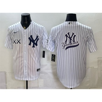 Men's New York Yankees x KAWS White Team Big Logo Stadium Baseball Jersey Men's New York Yankees x KAWS White Team Big Logo Stadium Baseball Jersey