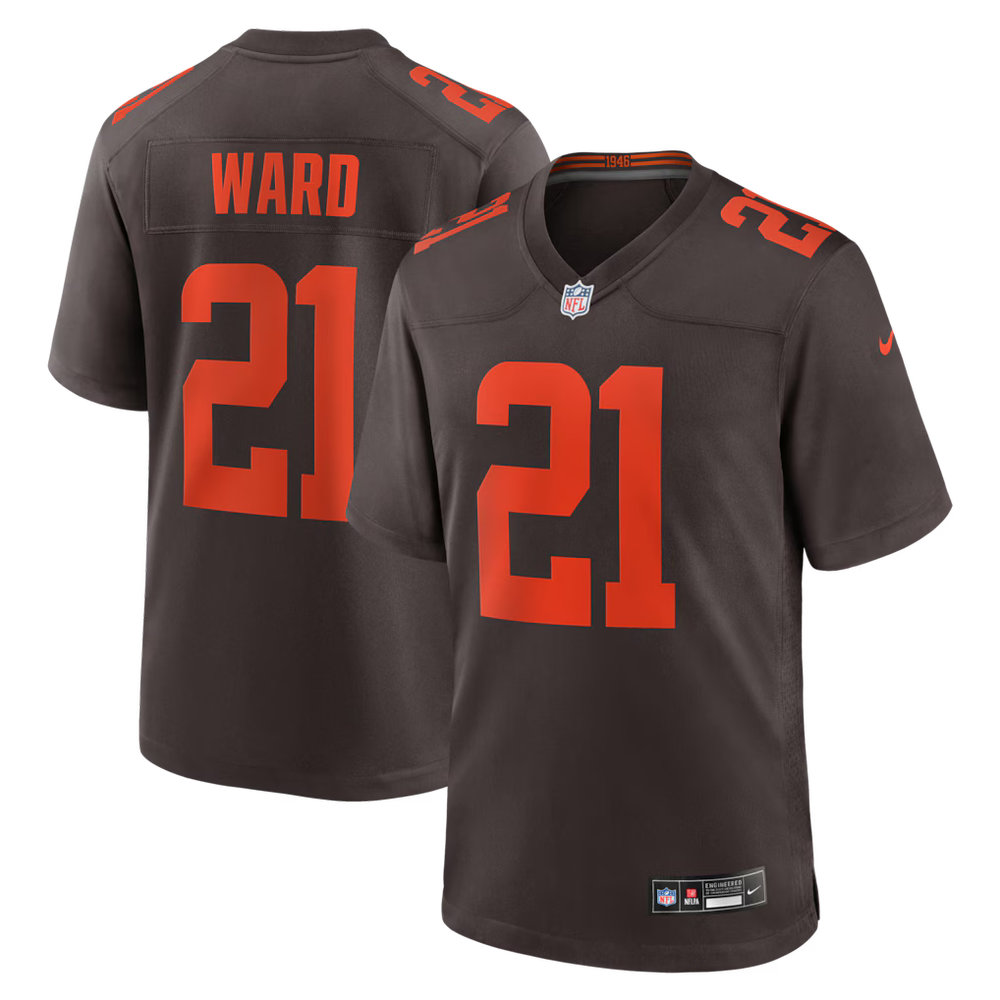 Men's Cleveland Browns #21 Denzel Ward Nike Brown Alpha Dawg Game Jersey Men's Cleveland Browns #21 Denzel Ward Nike Brown Alpha Dawg Game Jersey