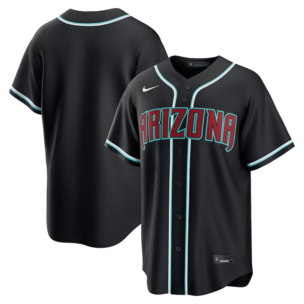 Men's Arizona Diamondbacks Fashion Replica Black Out Jersey Men's Arizona Diamondbacks Fashion Replica Black Out Jersey