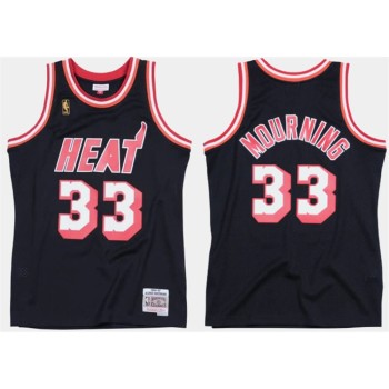 Youth Miami Heat #33 Alonzo Mourning Black Stitched Basketball Jersey Youth Miami Heat #33 Alonzo Mourning Black Stitched Basketball Jersey