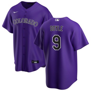 Men's Colorado Rockies #9 Brenton Doyle Nike Purple Alternate Replica Jersey Men's Colorado Rockies #9 Brenton Doyle Nike Purple Alternate Replica Jersey
