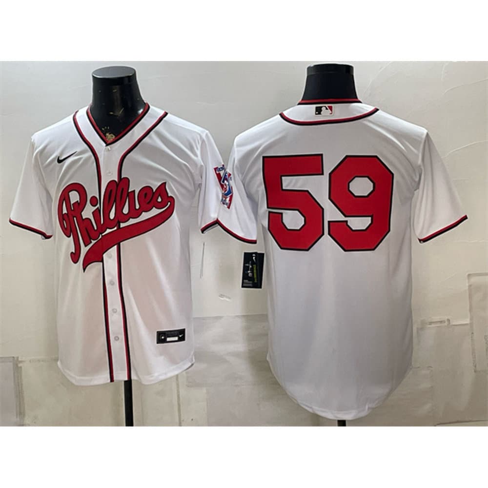 Youth Philadelphia Phillies #59 Jhoan Duran White 2026 Field of Dreams Stadium Jersey
