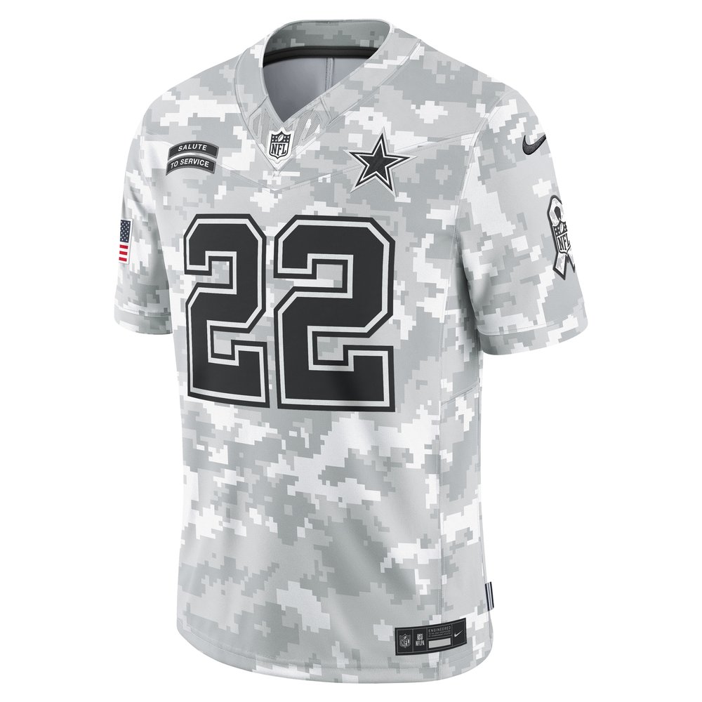 Men's Dallas Cowboys Emmitt Smith Arctic Camo 2024 Salute to Service Retired Player Limited Jersey