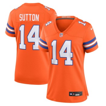 Women's Denver Broncos Courtland Sutton Orange Mile High Collection 1977 Throwback Player Game Jersey Women's Denver Broncos Courtland Sutton Orange Mile High Collection 1977 Throwback Player Game Jersey