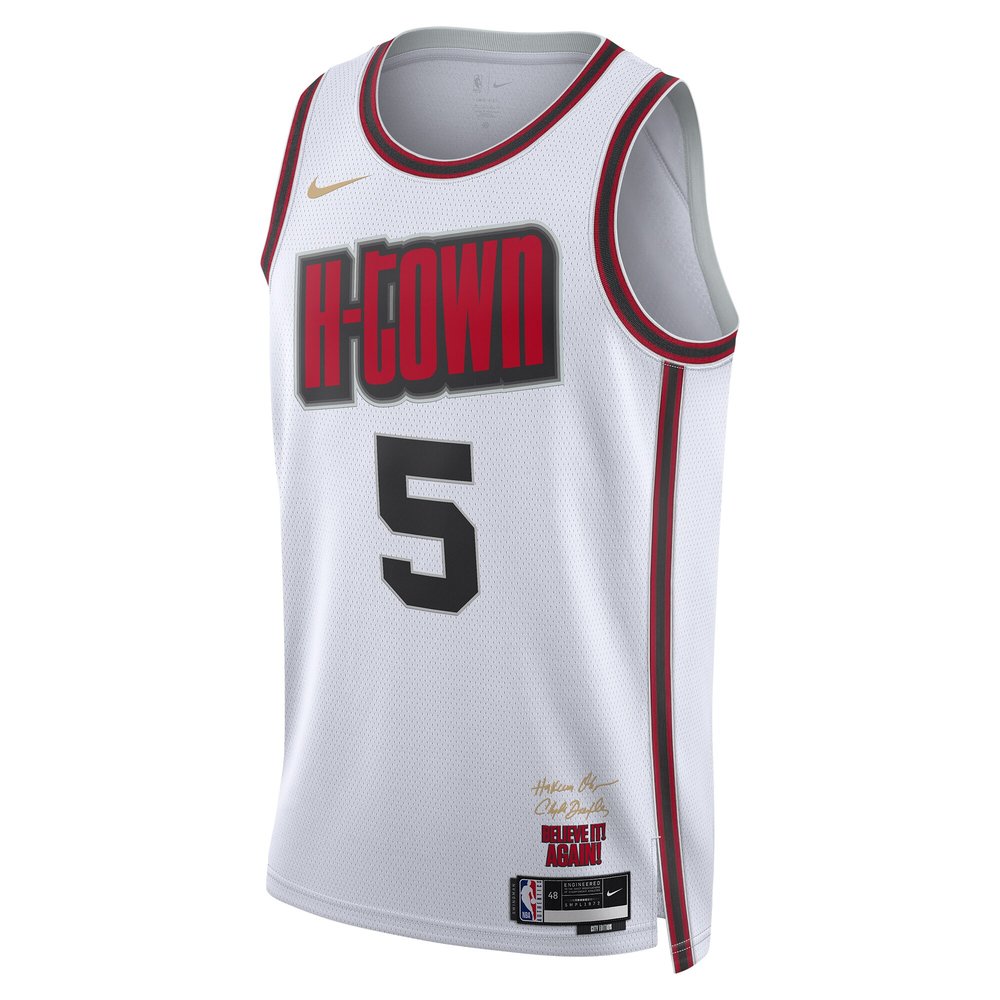 Unisex Houston Rockets Fred VanVleet White 2024/25 Swingman Player Jersey - City Edition