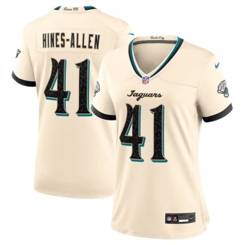 Women's Jacksonville Jaguars #41 Josh Hines-Allen Cream 2026 Rivalries Collection Game Jersey Women's Jacksonville Jaguars #41 Josh Hines-Allen Cream 2026 Rivalries Collection Game Jersey