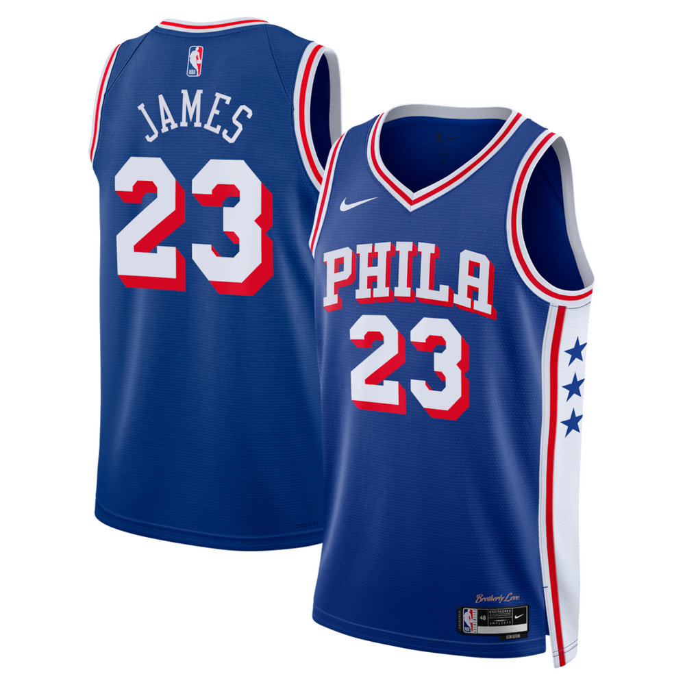 Men's Philadelphia 76ers #23 LeBron James Nike Royal Swingman Icon Edition Jersey Men's Philadelphia 76ers #23 LeBron James Nike Royal Swingman Icon Edition Jersey