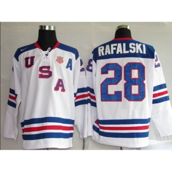 2010 Olympic Team USA #28 Brian Rafalski Stitched White 1960 Throwback NHL Jersey 2010 Olympic Team USA #28 Brian Rafalski Stitched White 1960 Throwback NHL Jersey