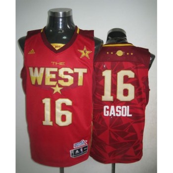 2011 All Star Lakers #16 Pau Gasol Red Stitched NBA Jersey 2011 All Star Lakers #16 Pau Gasol Red Stitched NBA Jersey