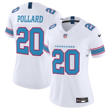 Women's Tennessee Titans #20 Tony Pollard White F.U.S.E. Vapor Limited Stitched Football Jersey(Run Small)