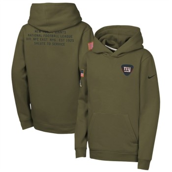 Youth New York Giants Olive 2025 Salute to Service Club Fleece Hoodie Youth New York Giants Olive 2025 Salute to Service Club Fleece Hoodie