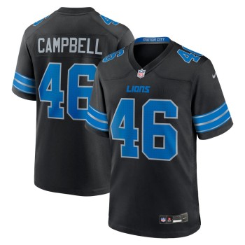 Men's Detroit Lions Jack Campbell Black 2nd Alternate Game Jersey Men's Detroit Lions Jack Campbell Black 2nd Alternate Game Jersey